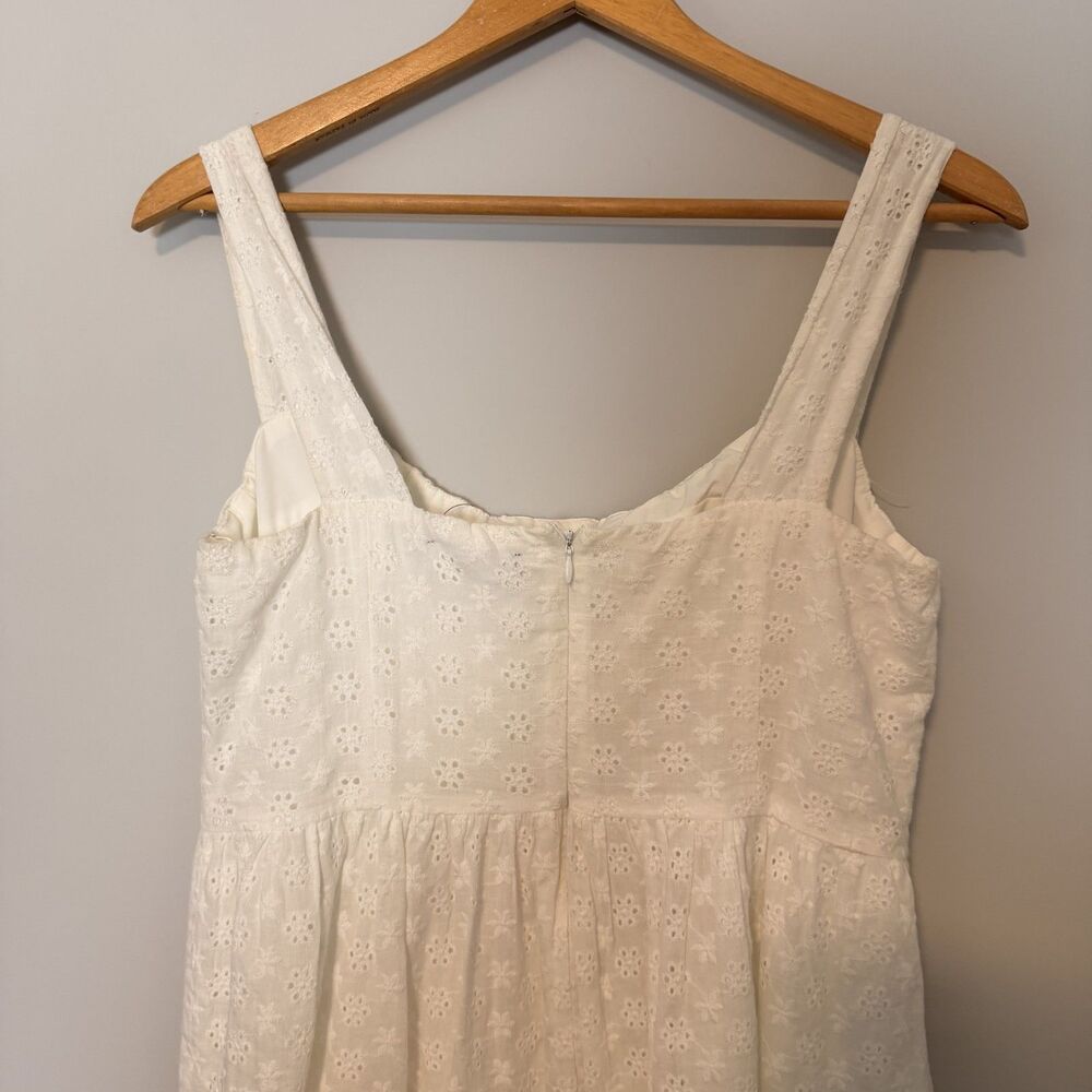 NWT Lulus Profound Sweetness White Eyelet Mini Dress Size Large Cotton - Picture 13 of 16